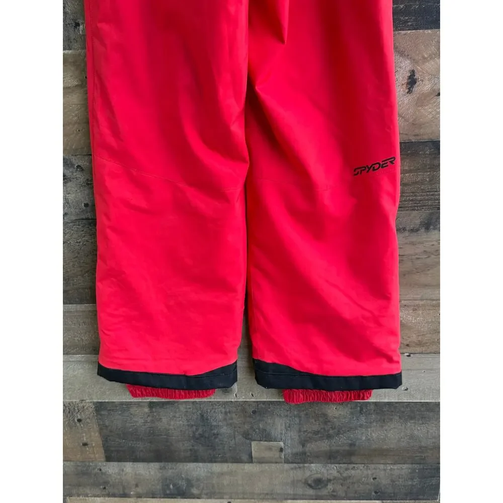 Spyder Youth Red Insulated Ski Snow Pants Bibs - Size 10